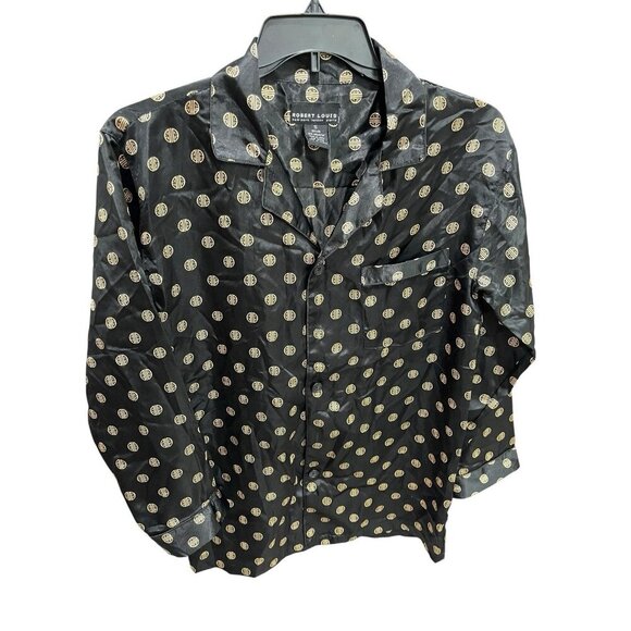 Robert Louis Silk/Poly Luxury Satin Pajamas Women's Size Small Button Up Shirt - Picture 4 of 6